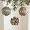 Glitter Christmas Tree Ball Hanging Ornaments Foam Christmas Pendants  Christmas Navidad Gift