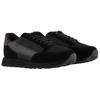 Armani Exchange Leather Lace-Up Round Toe Low-Top Sneakers Men sneakers Black XUX083XV2631K001