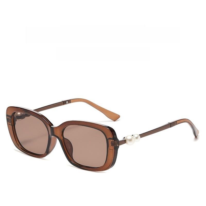 Small Fragrance Celebrity Style Pearl Leg Sunscreen Sunglasses For Fashion Girls