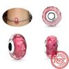 925 Sterling Copper Blue Green Pink Red Black White Purple Murano Glass Beads Fit Original Pantaro Charms Bracelet Women Zircon