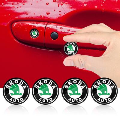 2/4/6 ks Samolepka na klíčovou dírku zámku dveří auta Znak Ochranná samolepka na auto pro Škoda Octavia Enyaq Rapid Karoq Derivati Fabia Kodiaq Kamiq Superb Yeti