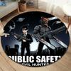 Chainsaw Man Round Area Rug Carpet Rug For Living Room Bedroom Sofa Playroom Decor Nonslip Floor Mat