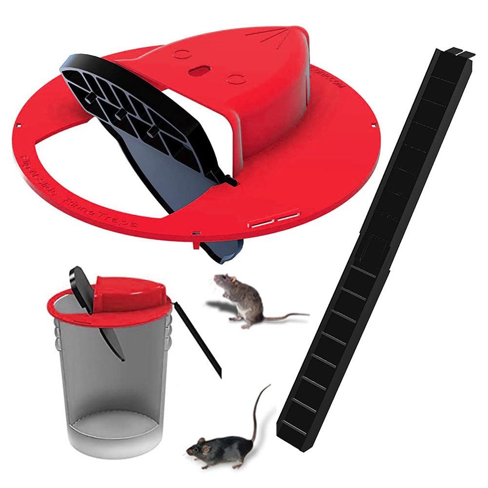 Buy Mousetrap Slide Bucket Lid Mouse Rat Trap Flip N Slide Mouse Trap Bucket Catcher at