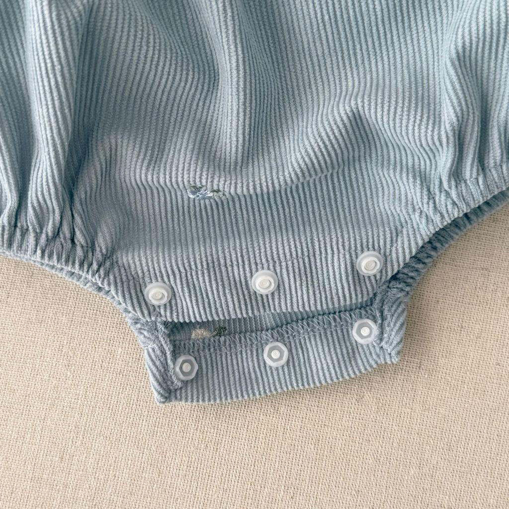 Šaty s výšivkou na límci s dlouhým rukávem a body set v korejském stylu pro holčičky