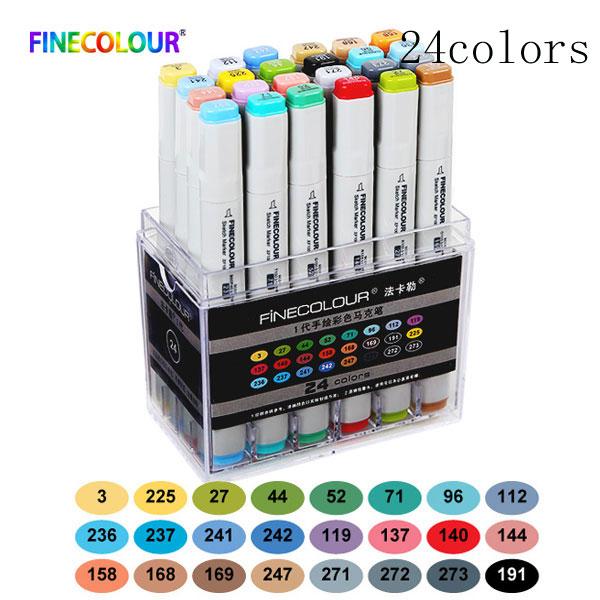 EF100 Професійний маркер для малювання 24/36/48/60/72 кольори, двосторонній, пензель для малювання, маркер на спиртовій основі, маркер для скетчів