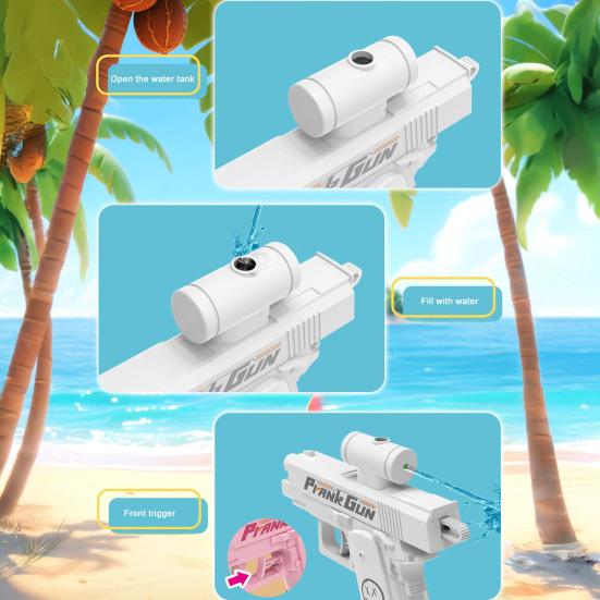 Prank Water Shooter Toy Two-Way Water Sprinkler Refillable Prank Spray Forward Backward Outdoor Water Play Toy for Office School