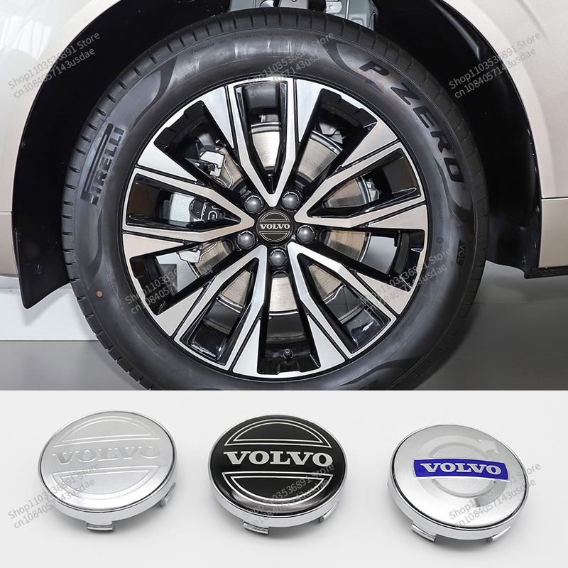 4ks 56/60mm Samolepky na středové krytky kol pro auto Kryty středů kol Pro Volvo Rdesign T6 AWD C30 C70 S40 S60 S70 S80 S90 V40 XC70