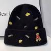 Wool hat cartoon autumn and winter versatile embroidered letter cold hat male cute melon rind parent-child pullover knitted hat