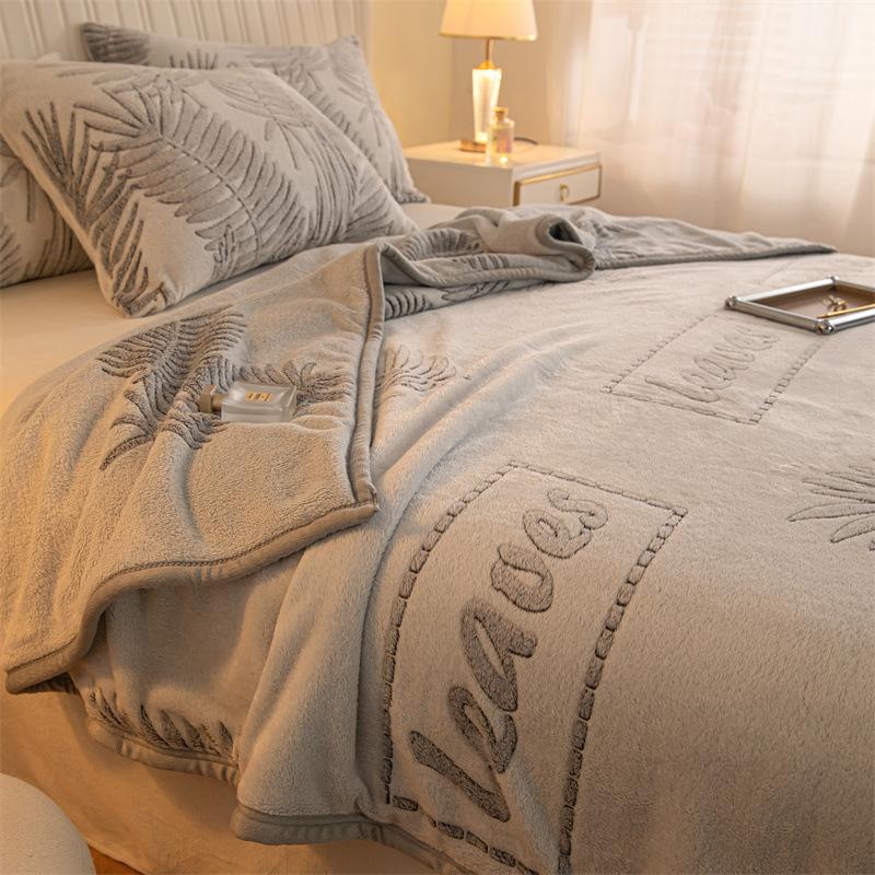 Soft Bed Sheet Cartoon Bear Thickened Winter Warm Blanket Version Bed Cover Queen King Bedspread Home Decor Coverlid 1.8/2m