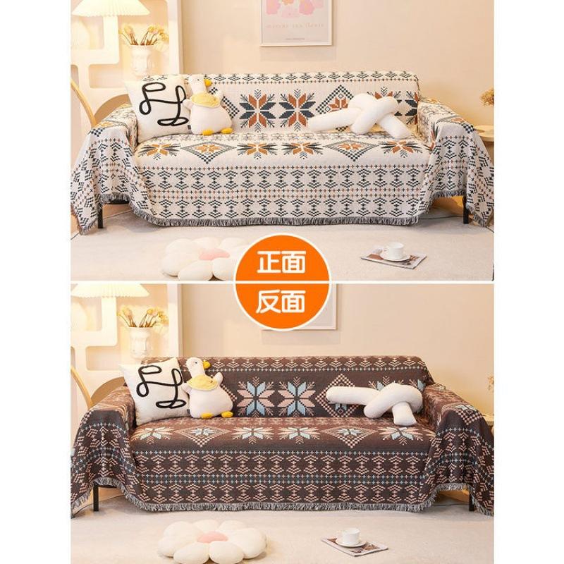 

Sofa towel cover ins wind camping blanket picnic mat chair sofa cover universal all-inclusive sofa cover 90 * 90Cm [Can be used as knee blanket]