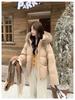 Big fur collar short down cotton clothes women's loose winter thickened cotton clothes down small hooded jacket