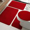 Imitation Cashmere Floor Mat Household Toilet Four-Piece Carpet Bathroom Water-Absorbing Non-Slip Mat Bathroom Dirt-Resistant Door Mat