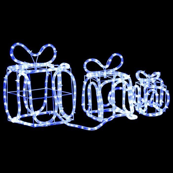VidaXL Décoration de Noël avec 180 LED Intérieur et Extérieur Boîte-cadeau Lumineuse Décoration de Vacances Boîtes de Noël 329826