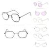 Fashion Men Hexagon And Women Square Sunglasses With Stylish Mirror Finish And Clear Glasses