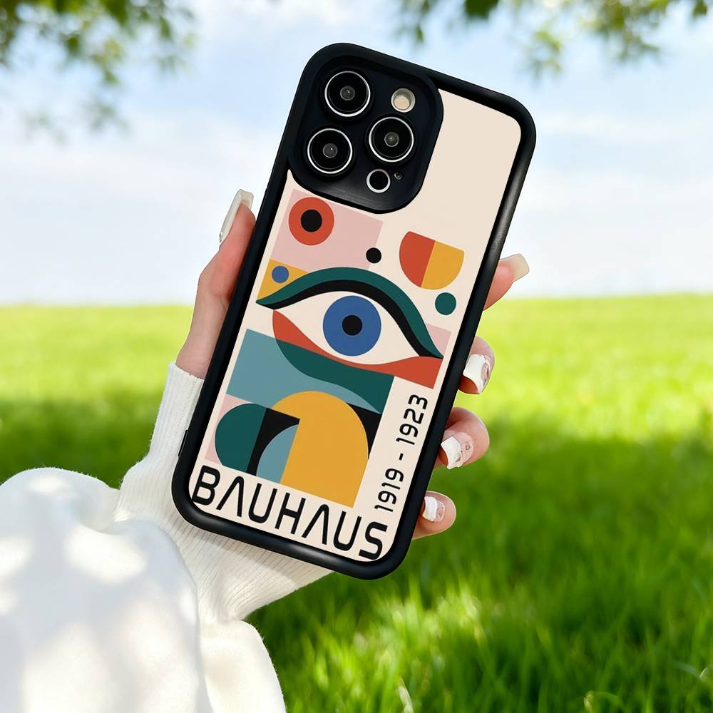 

Geometric Bauhaus Art Case For IPhone 17 15 14 13 12 16 Pro Max Plus 11 Mini Shockproof Silicone iPhone 17 Air
