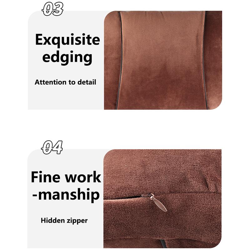 High-End S-Class Neck Support Pillow Flannel Winter Car Seat Cushion for Comfortable Travel Seat Accessories