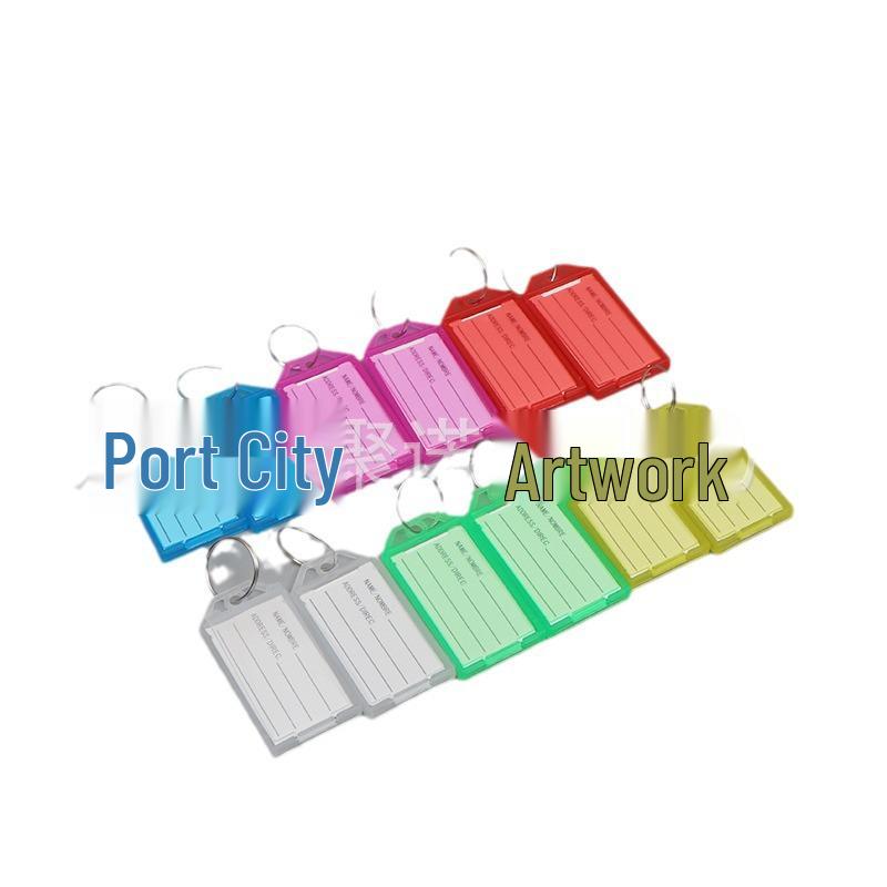 Double-Sided Numbered Transparent Key Tags for Easy Classification and Engraving