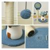 Mushroom Design Cat Scratching Post , Natural Sisal Cat Scratcher with Stable Base, Durable Non-Shedding for Indoor Cats