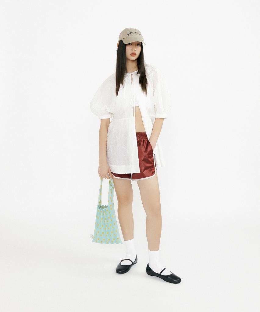 Pleatsmama Mini Shoulder Bag Lemon Dot