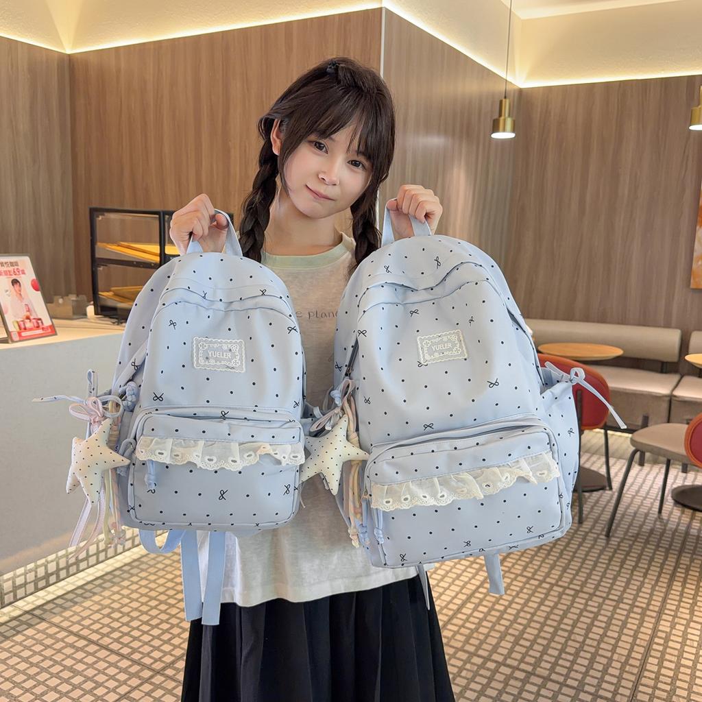 Schoolbag soft sister college style teen schoolbag female junior high school high value ins niche Korean sweet backpack