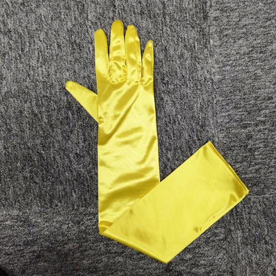 1 Pair Smooth Satin Long Gloves Silky Material Fancy Dress Gloves Wedding Dress Photography Accessories