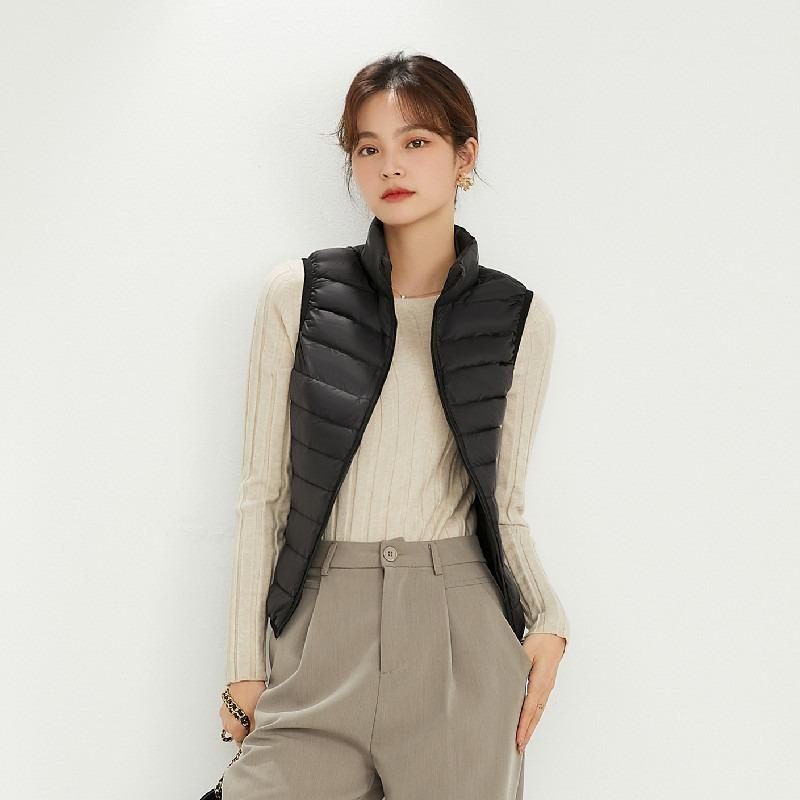 Women's New National Standard 90 Down New Light Down Vest Women's Vest Women's Down Jacket Versatile Autumn