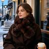 Elegant Cold Weather Accessory Faux Mink Wrap Scarf for Women, Double-Sided Plush Neck Warmer, Commuting Warm Thick Winter Fur Collar, Luxury
