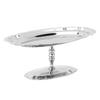 Nachtisch-Serviertablett mit Füßen 304 Edelstahl Ovales Display-Serviertablett mit Füßen für Eis Salat Obst