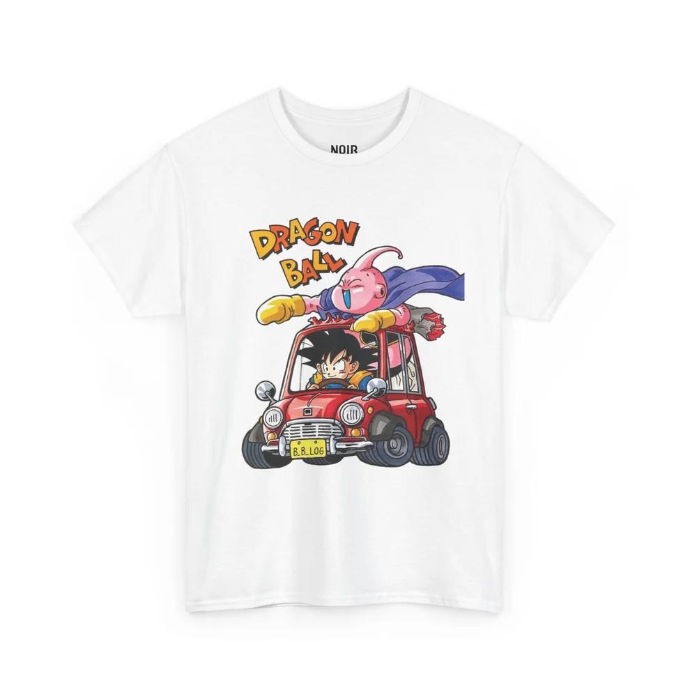 Dragon Ball Goku Buu Road Trip Pure Cotton Tshirt Men and Women Anime Style Fashion Comfortable Casual Short Sleeved Tshirt