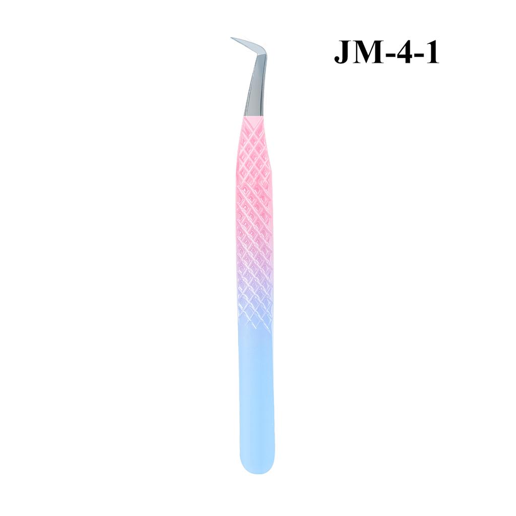 Professional Eyelash Tweezers Grip Eyelash Extension Tweezers 45 75 90 Degree Fiber Tip Easy Fanning Eyelash Tweezers
