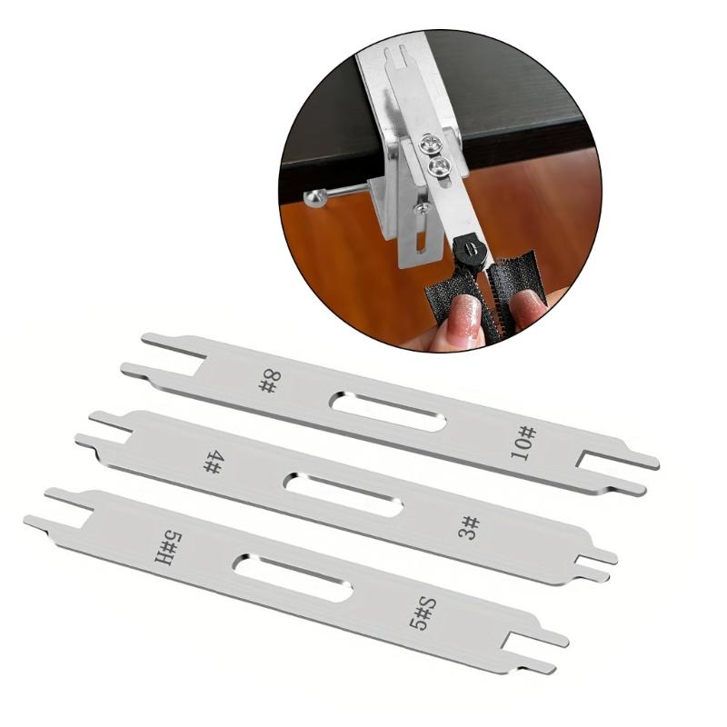 Pack of 3 Double Head Zippers Threader Tool High Strengths Plastic Sewing Accessories for Clothing Bags Projects