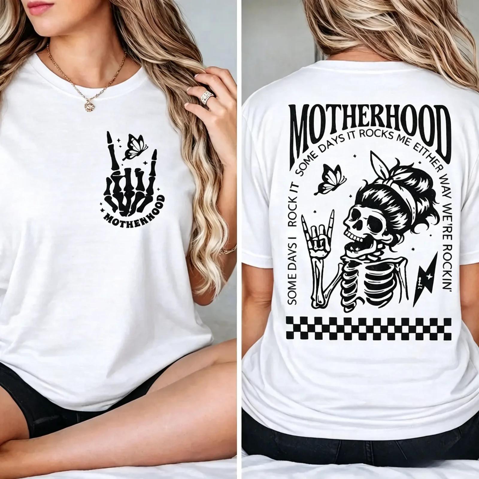 Motherhood: Sometimes I Rock It, Sometimes It Rocks Me shirt – a perfect unise XXXL