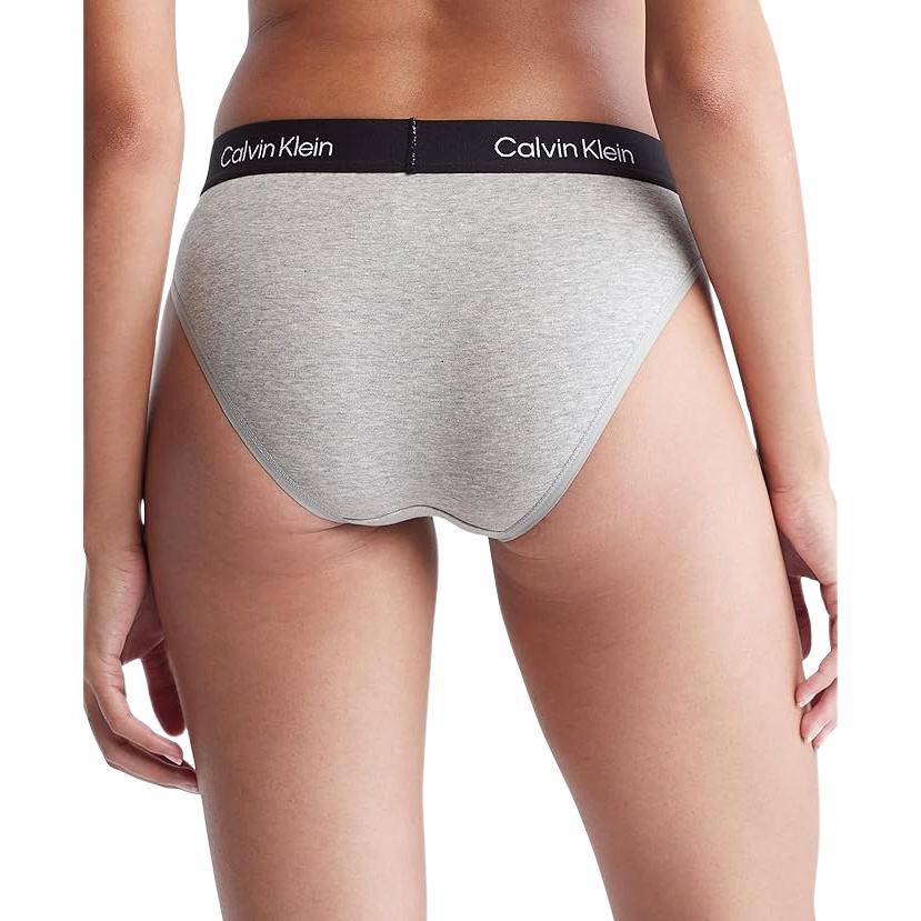 Calvin Klein 1996 Collection Small Square Letter Jacquard Comfortable Mid-Rise Underwear Women underwear Gray QF7222-050