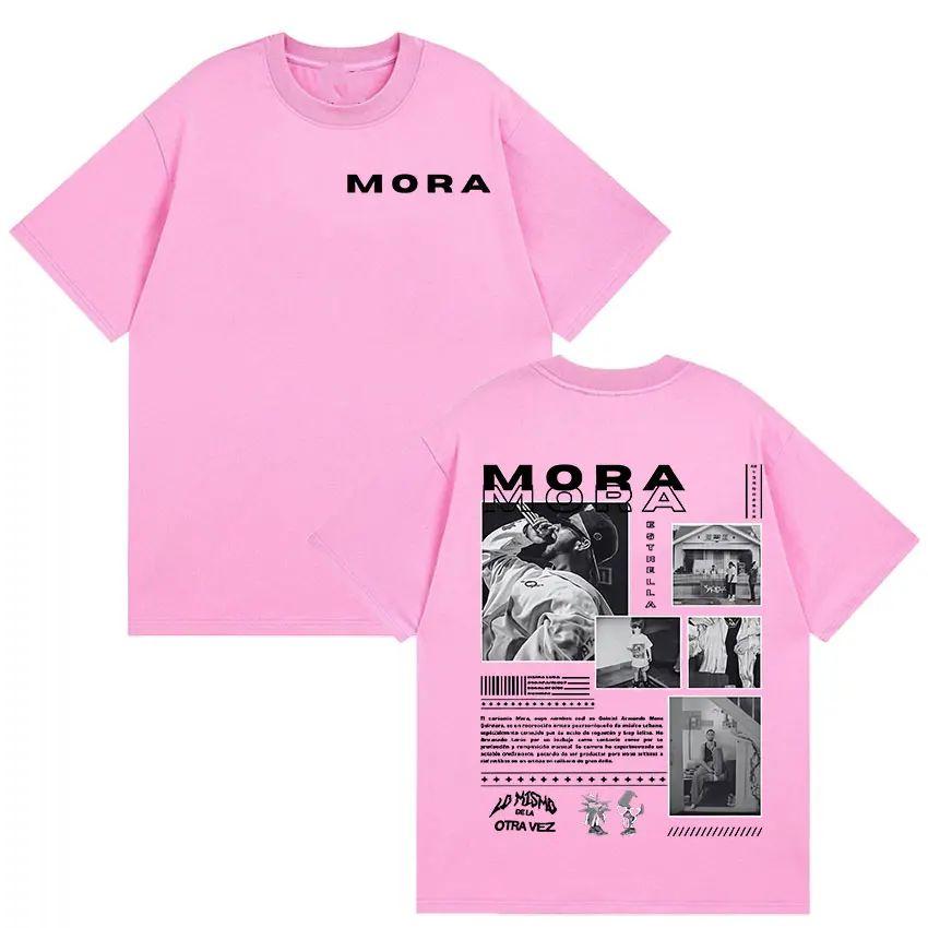 Men's Hip Hop Vintage Fashion O-Neck T-shirts Rapper MORA Album 2025 Graphic T Shirt Casual Oversized Cotton T-shirt Streetwear