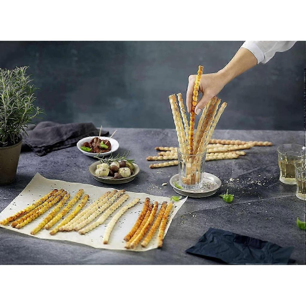 Wałek do ciasta do robienia paluszków chlebowych, paluszków aperitif i domowych przekąsek (Pomarańczowy)