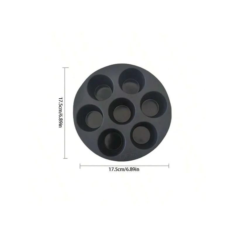 2026 New Silicone Egg Bite Molds for Air Fryer - 7-Cavity Non-Stick Muffin Pan for Cupcakes/Quiches/Tarts - Dishwasher Safe Pans