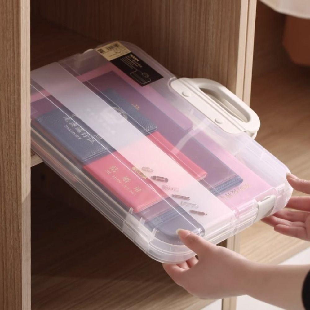 Holder Certificates Storage Case Classification Folder A4 File Organizer Box Document Storage Box