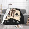 I'M All In-Royal Flush-Poker Fashion Soft Warm Flannel Blanket Poker Casino Gambling Gamble Funny Game Blackjack Movie Playing