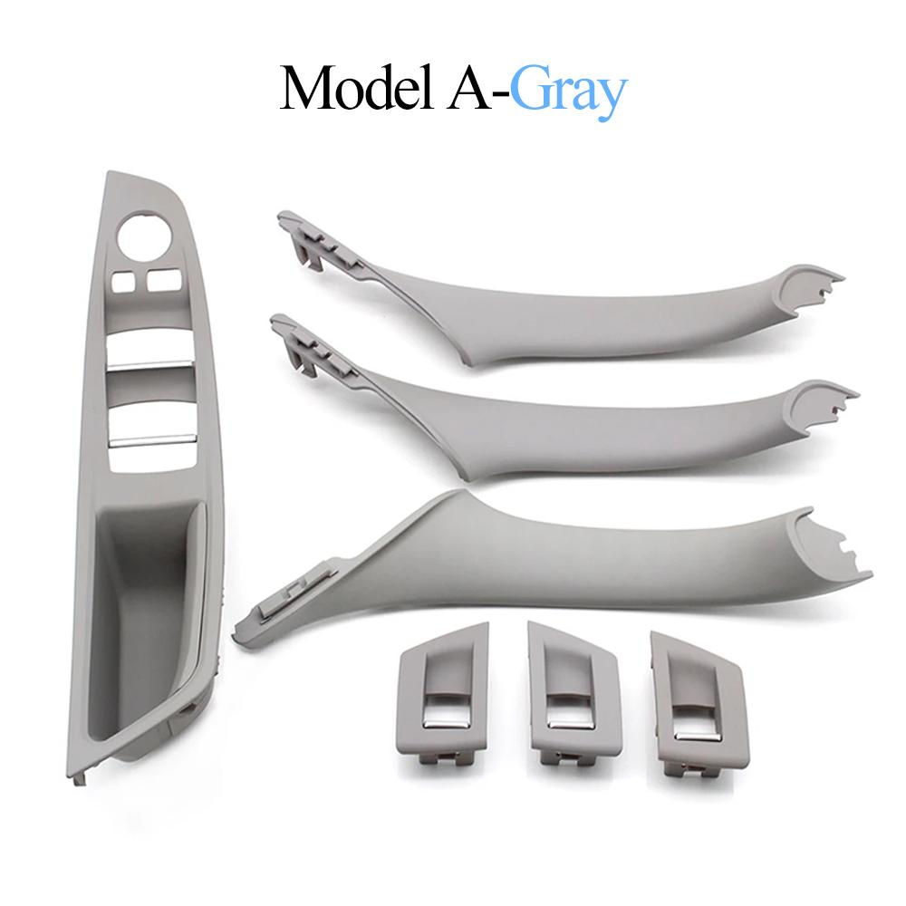 LHD Schwarze Kohlefaser Auto Armlehne Schalterblende Türgriff Abdeckung Zierleiste Für BMW 5er F10 F11 520 523 525 528 530 535