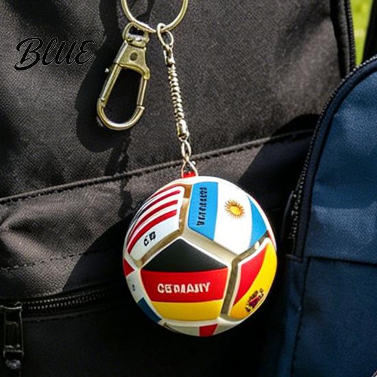 Football Keychain Pendant Mini Shape Team Logo Keychain Portable Decompression Toy for Stress Relief And Fan Gifts Soccer Emblem
