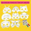 Animal Cartoon DIY Graffiti Mask: Handmade Art Materials for Children's Coloring