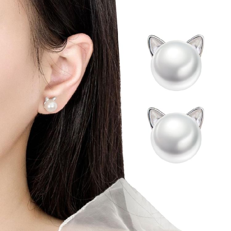 Sophisticated Cat Ear Studs Stylish Cat Earring Jewelry for Fashions Enthusiasts