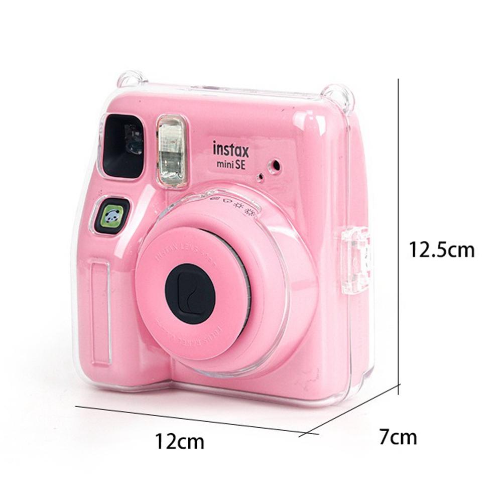 [Film Lab] Instax Mini SE Transparent Case Camera Protective Case with Strap and Stickers CAA61