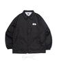 NEWKITSCH Big Ribbon Print Coach Jacket (Black)
