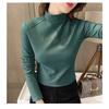 Half High Collar Undershirt Long Sleeved T-shirt Women's Top