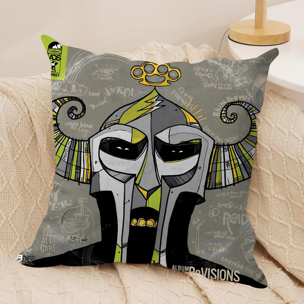 M-MF D-Doom Madlib Cushion Cover Soft Plush Double-Sided Printed Sofa Pillow Cushion Cover | Cozy All-Season Durable Decor Gift