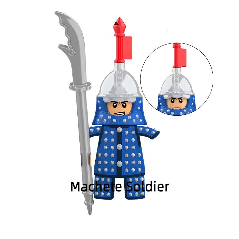 The Ancient Saber General Pikeman Broadsword Long Knife Soldier Blunderbuss Cavalry Commander Model Blocks MOC Bricks Set KT1091