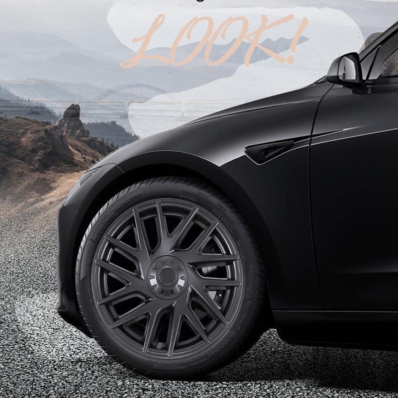 Dla Tesla Model 3 Highland 2024 Pokrywa Piasty Koła Zestaw Body Akcesoria Performance Zamiennik Samochodowy Pełne Kołpaki Model3
