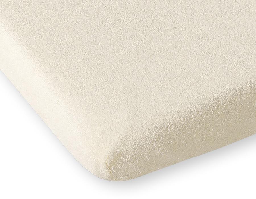 Terry fitted sheet for a crib 140x70cm - cream