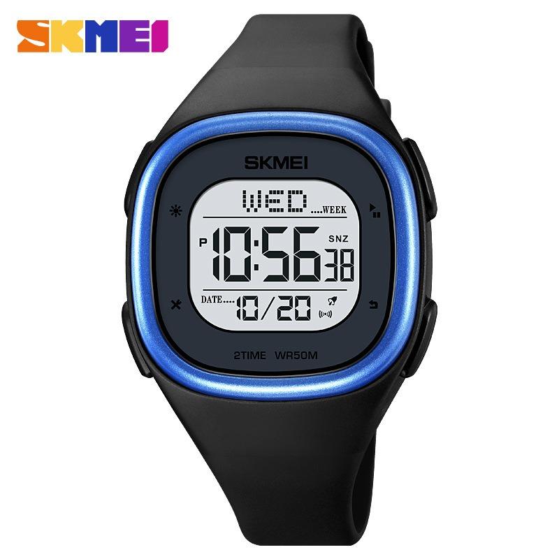 Watch Simple Square Single Display Men's Electronic Watch Multifunctional Outdoor Sports Student Camouflage Electronic Watch